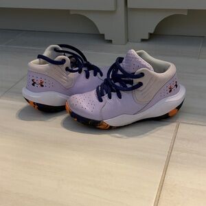 Under Armour Kids' Lavender and Navy Sneakers